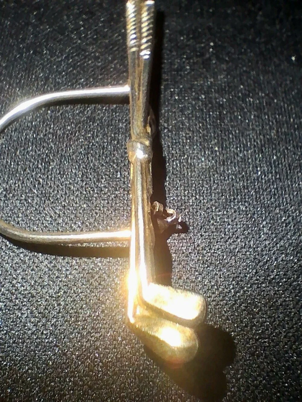 Gold-Tone Golf Club Brooch Pin for Women